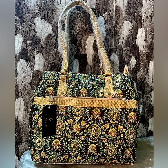 Green Beauty - Silk and Jute tote bag - Picture 3 of 7